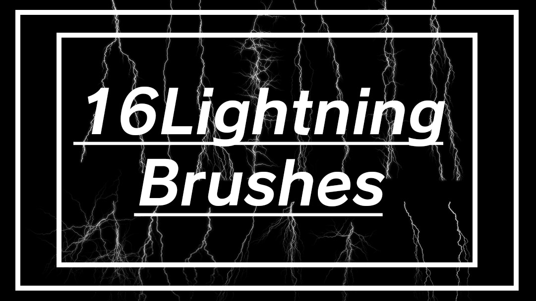 Free 16 Lightning Energy Brushes For Photoshop